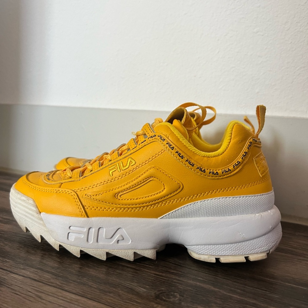 Yellow Fila Sneakers